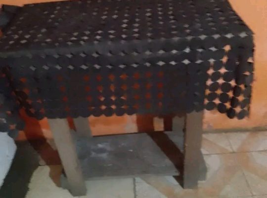 Table en bois pour réchaud