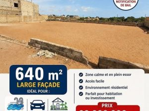 Terrain à vendre 640m2