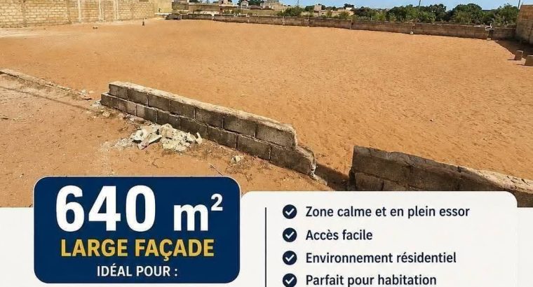 Terrain à vendre 640m2