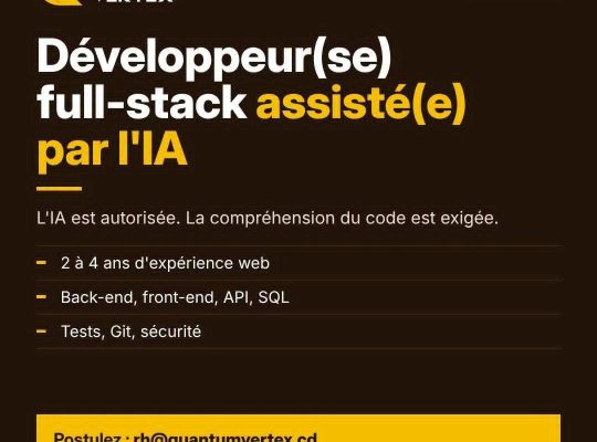 Développeur(se) full-stack assisté(e) par l’IA